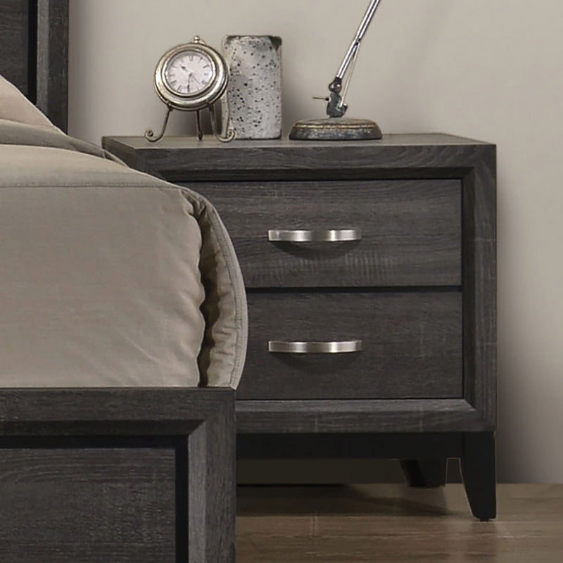 Errico Gray 5 Pc. Queen Bedroom Set w/ 2NS