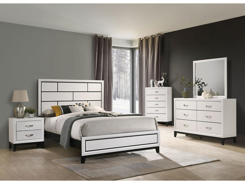 Errico White Queen Bed