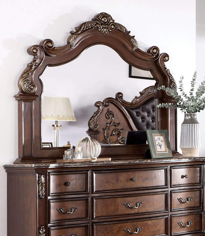 Esparanza Brown Cherry 5 Pc. Queen Bedroom Set w/ 2NS