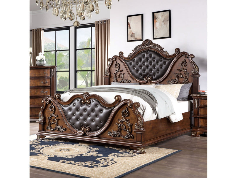 Esparanza Brown Cherry California King Bed
