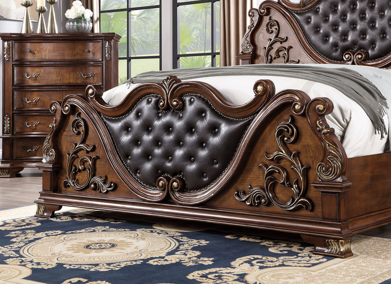 Esparanza Brown Cherry 4 Pc. Queen Bedroom Set