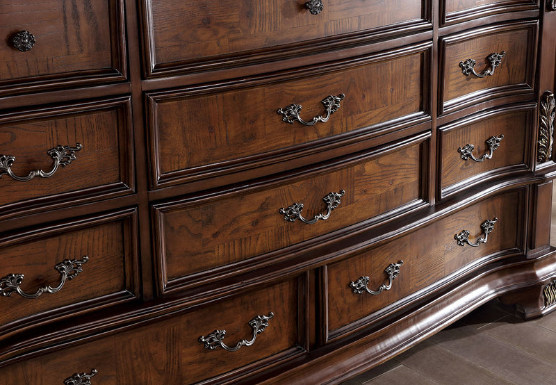 Esparanza Brown Cherry 5 Pc. Queen Bedroom Set w/ 2NS