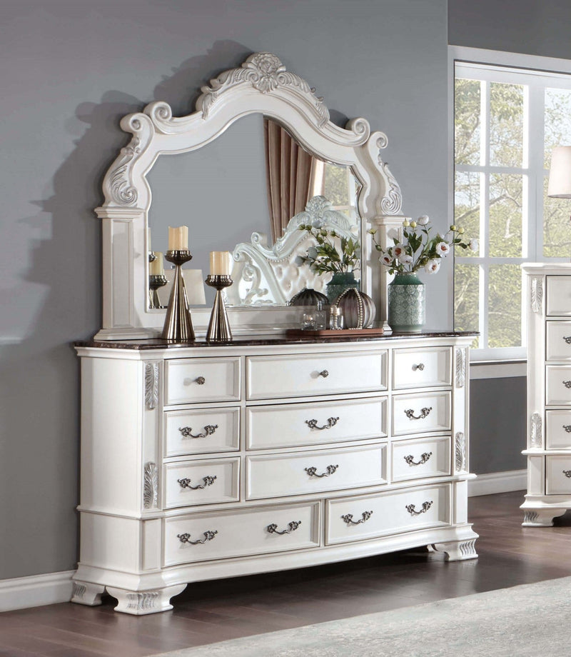 Esparanza Pearl White 4 Pc. Queen Bedroom Set