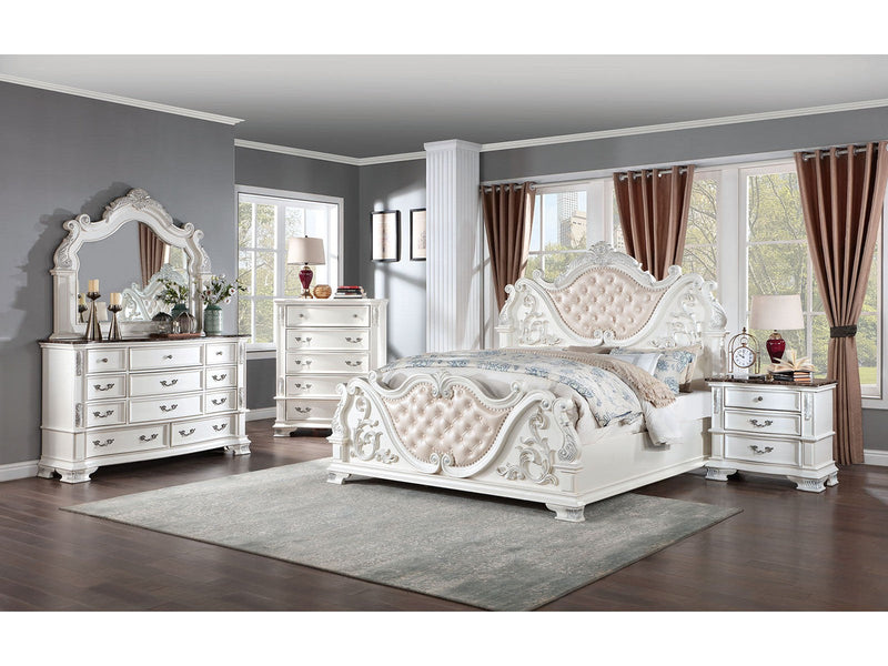 Esparanza Pearl White Queen Bed