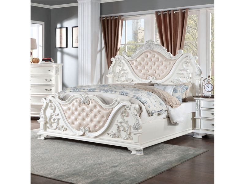 Esparanza Pearl White 4 Pc. Queen Bedroom Set