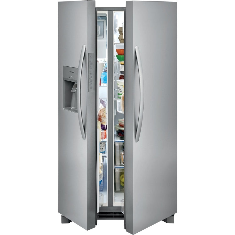 Frigidaire: 25.6 Cu Ft 36" SD SxS Refrigerator - Stainless (FRSS2623AS)