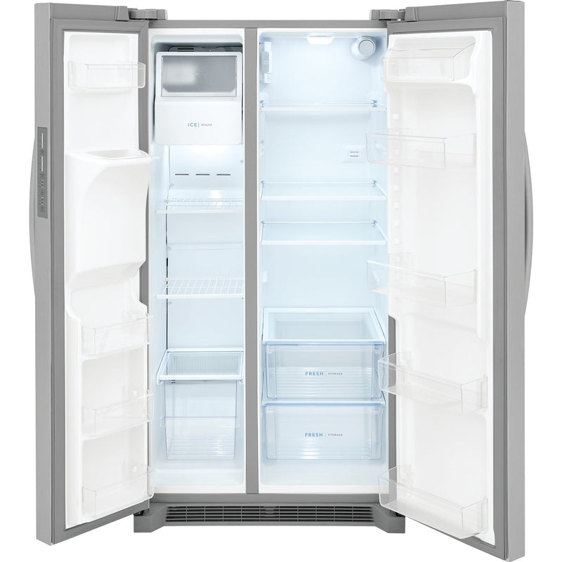 Frigidaire: 25.6 Cu Ft 36" SD SxS Refrigerator - Stainless (FRSS2623AS)
