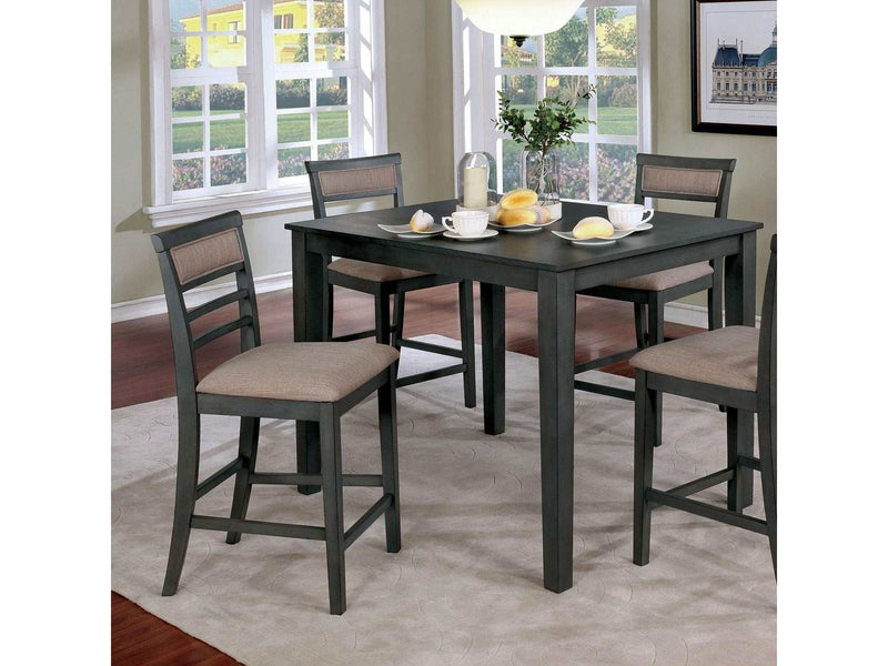 Fafnir Weathered Gray & Beige Dining Room Set (Set of 5)