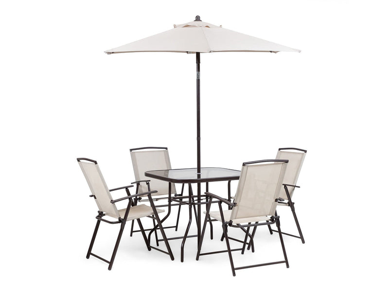 Fallone Beige 6 Pc. Outdoor Dining Set