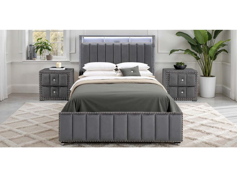 Farese Dark Gray Queen Bed