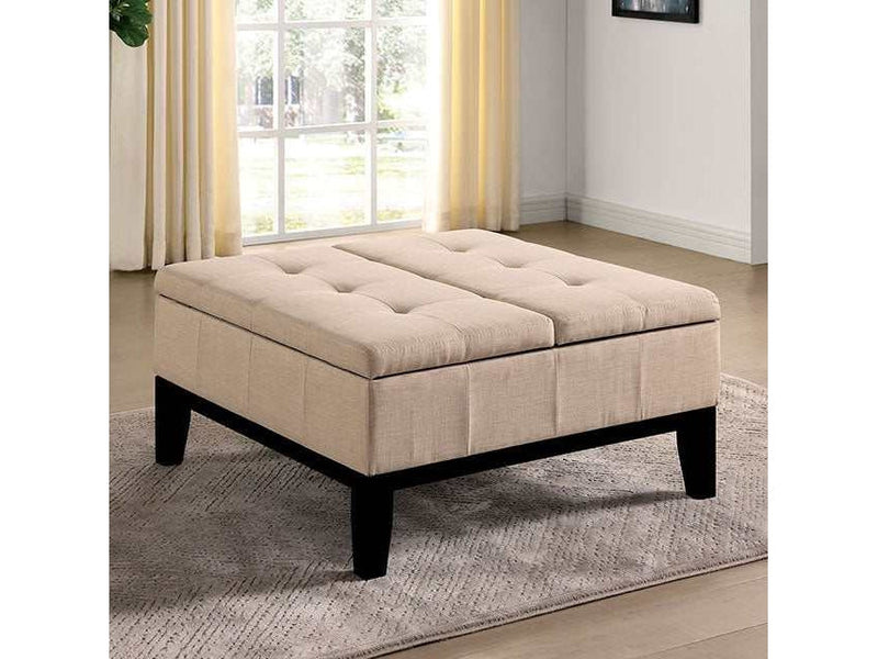 Fazio Beige Storage Ottoman