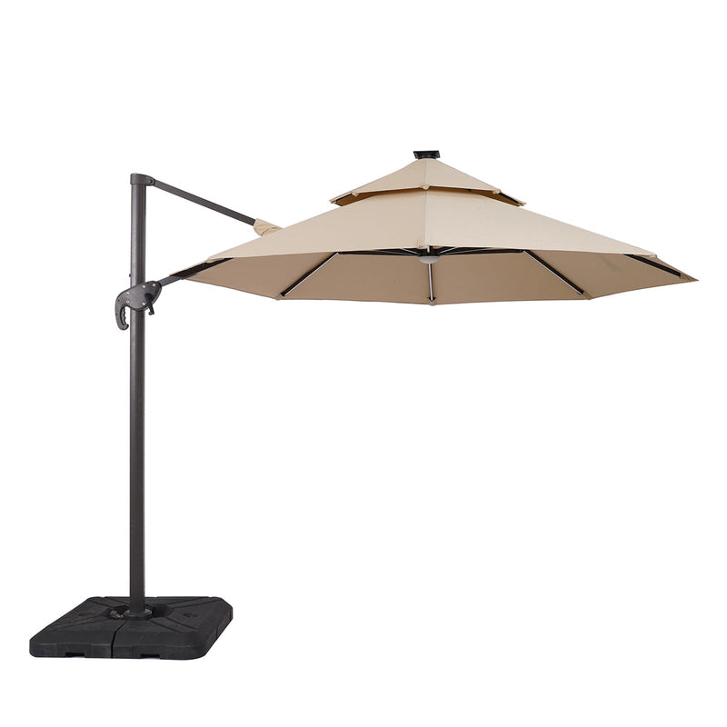 Fera Beige Round Umbrella