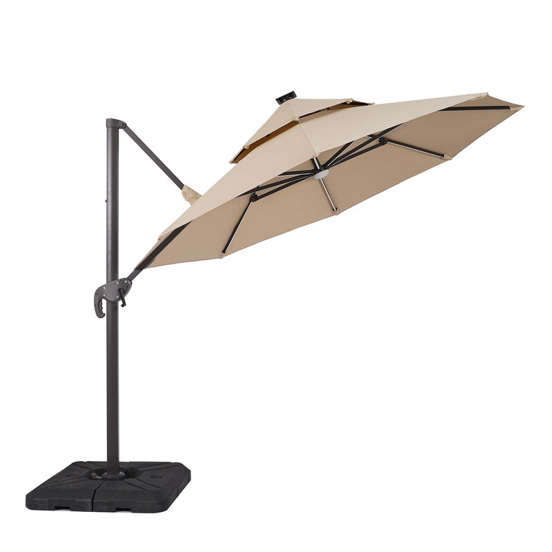 Fera Beige Round Umbrella