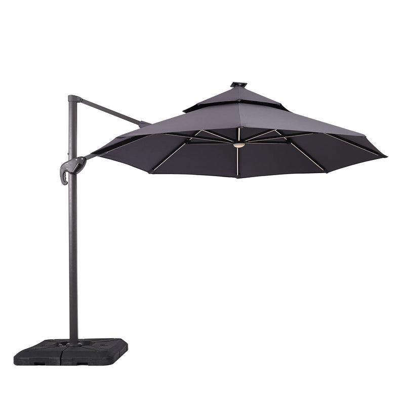 Fera Gray Round Umbrella