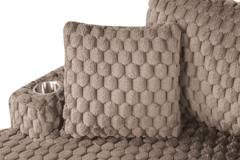 Ferryhill Light Brown 2-Arm Chaise