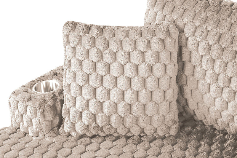 Ferryhill Taupe 2-Arm Chaise