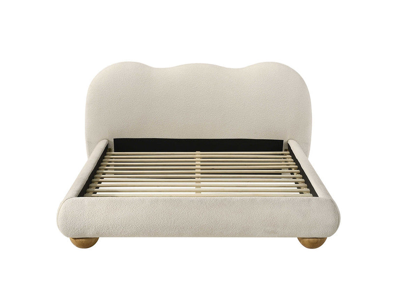 Finamore White/Natural Oak Queen Bed