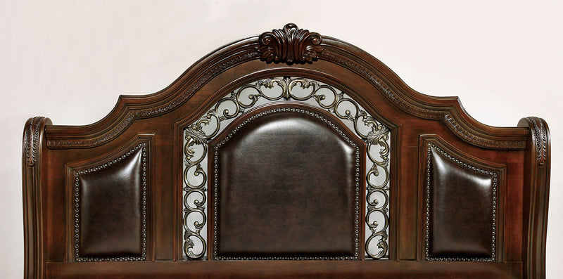 Flandreau Brown Cherry/Espresso 5 Pc. Queen Bedroom Set w/ 2NS