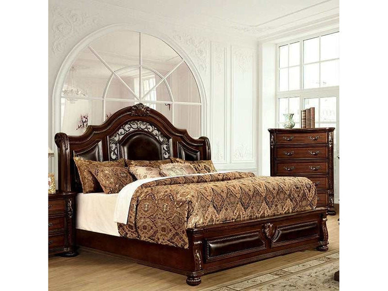 Flandreau Brown Cherry/Espresso Eastern King Bed