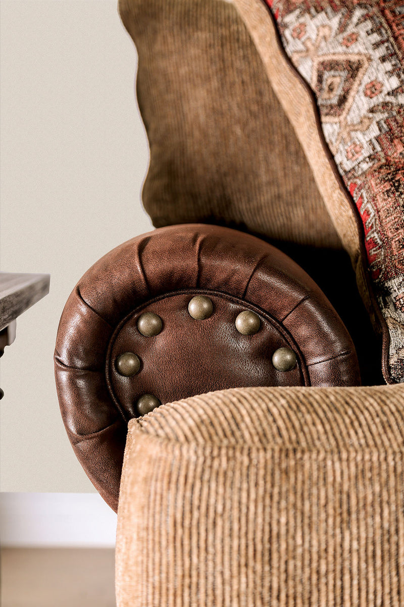 Fletcher Brown/Tan Sofa & Loveseat