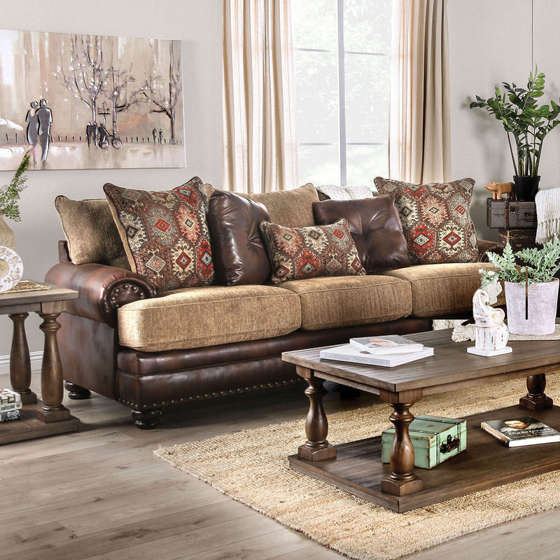 Fletcher Brown/Tan Sofa & Loveseat