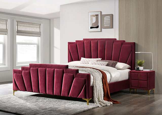 Florizel Red Eastern King Bed