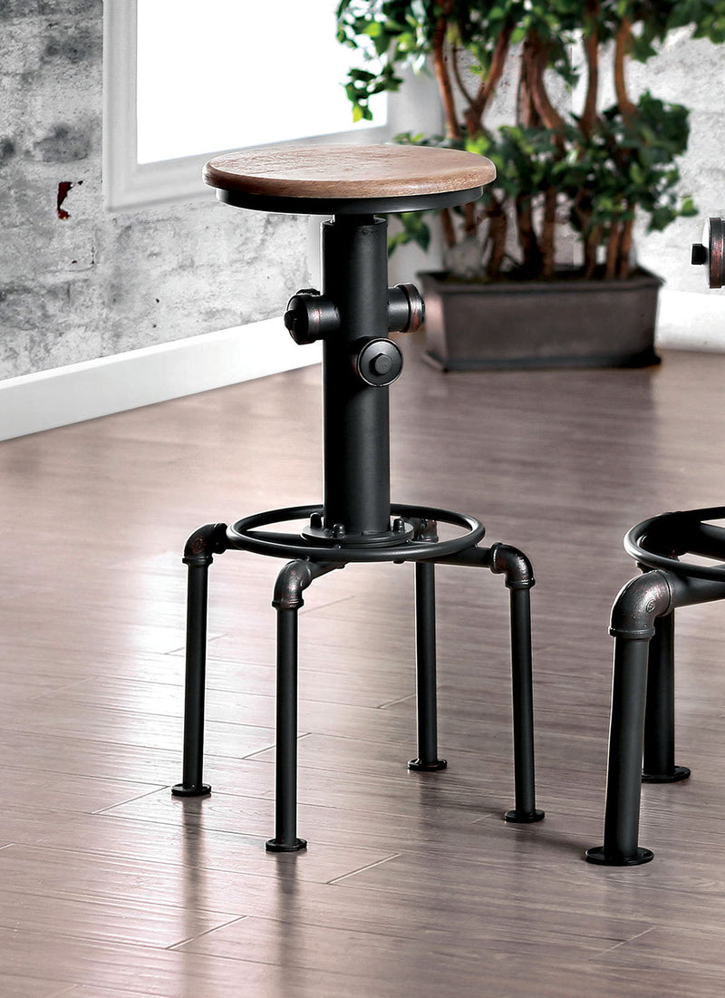 Foskey Antique Black/Natural Tone 3 Pc. Bar Table Set