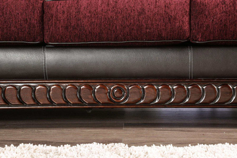 Franklin Burgundy & Espresso Loveseat