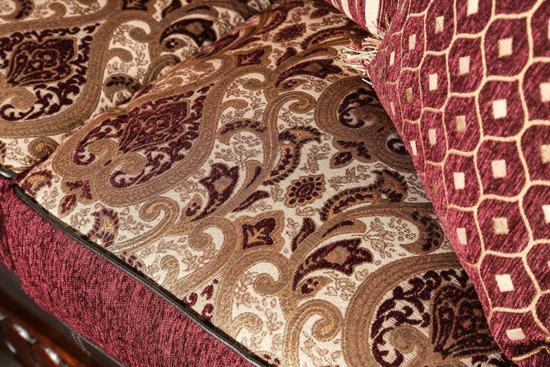 Franklin Burgundy & Espresso Loveseat