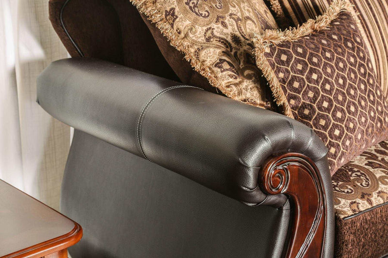 Franklin Dark Brown & Tan Sofa