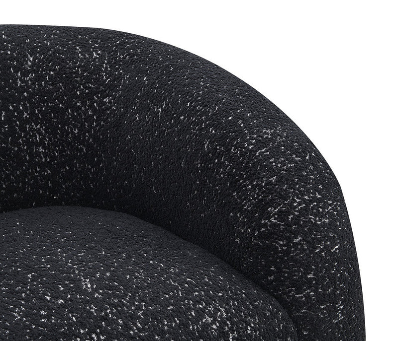 Freja Black Swivel Chair