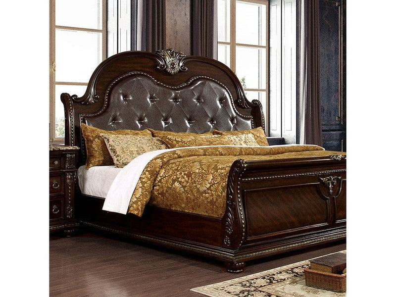 Fromberg Brown Cherry  Queen Bed