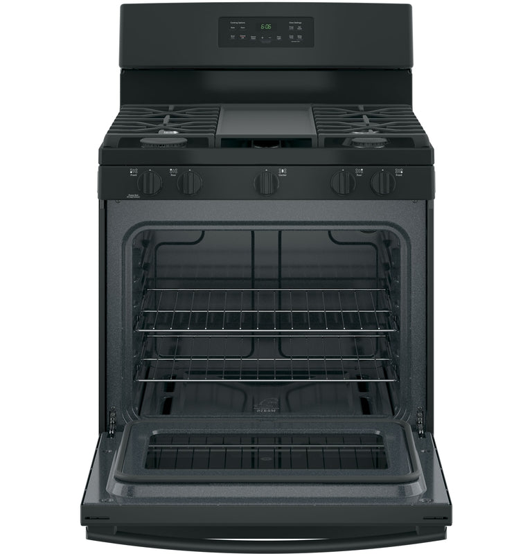 GE¨ 30" Free-Standing Gas Range -Matte Black (JGBS66DEKBB)