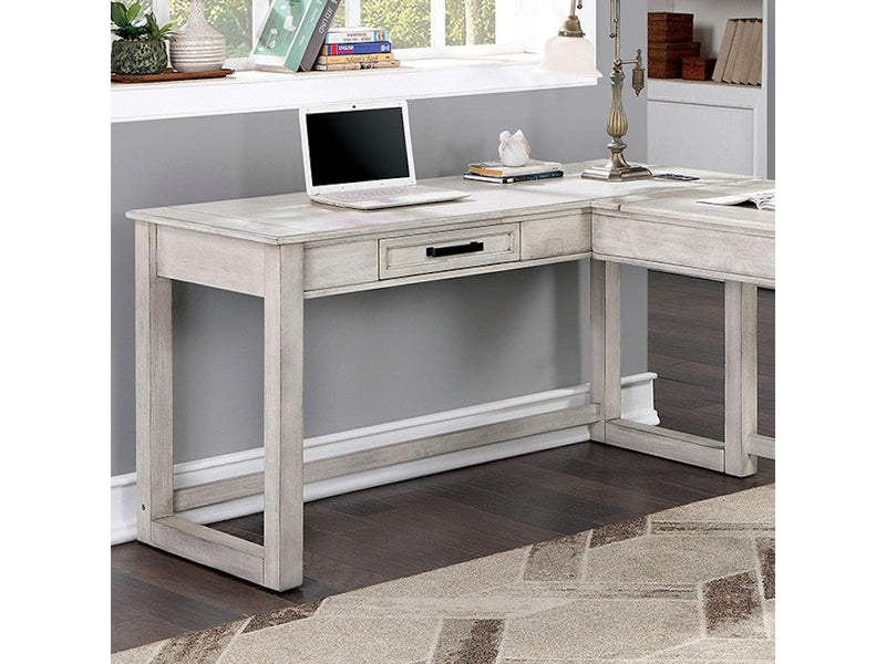 Galarga Antique White Lift-top Corner Desk