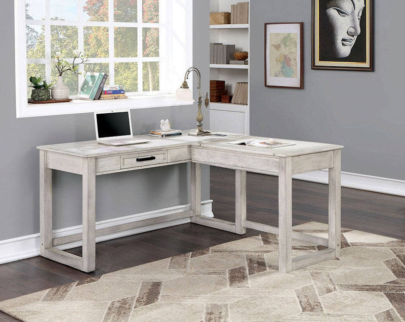 Galarga Antique White Lift-top Corner Desk