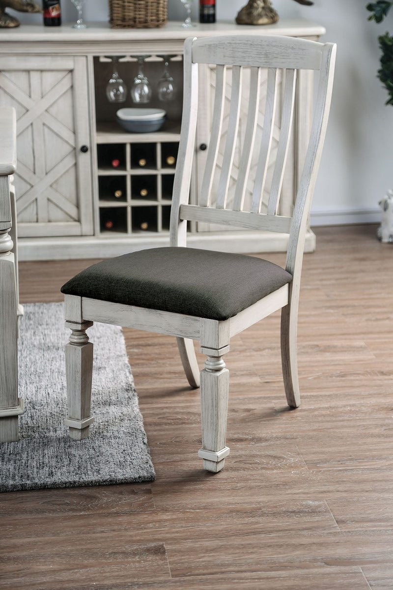 Georgia Antique White/Gray 6 Pc. Dining Room Set w/ Bench