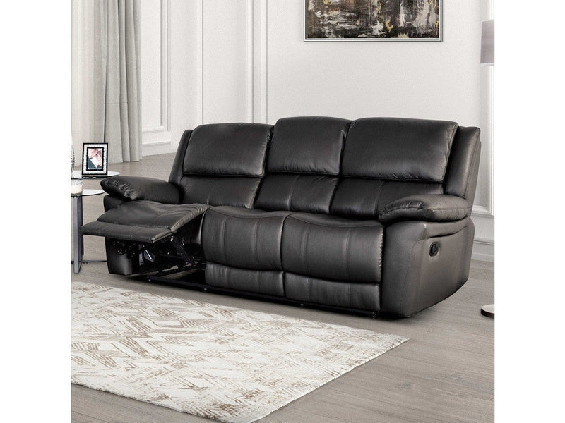 Glarus Black Sofa Manual Recliner