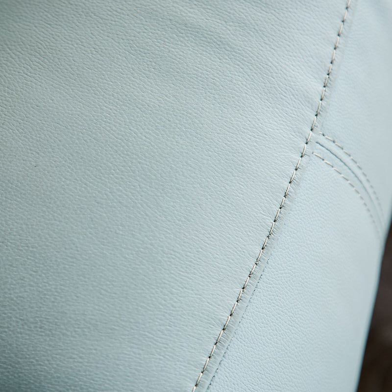 Glarus Powder Blue Leather Match Reclining Loveseat