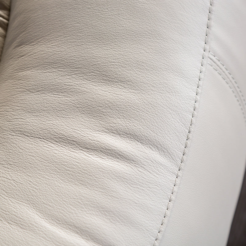 Glarus White Leather Match Reclining Living Room Set