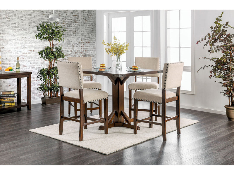 Glenbrook Brown Cherry/Ivory 5 Pc. Counter Height Table Set
