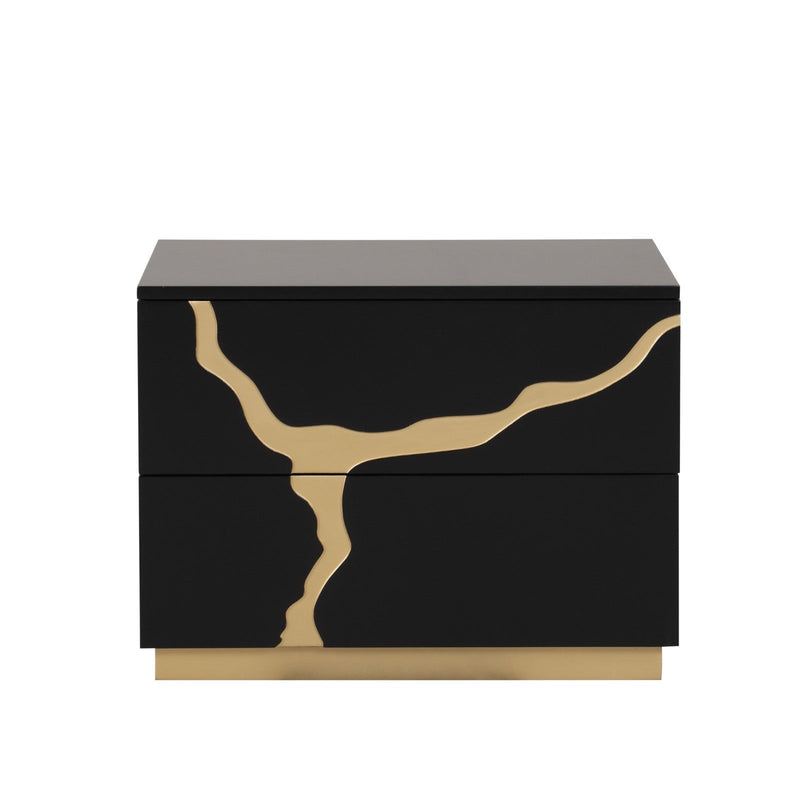 Goldsberg Black/Gold Nightstand