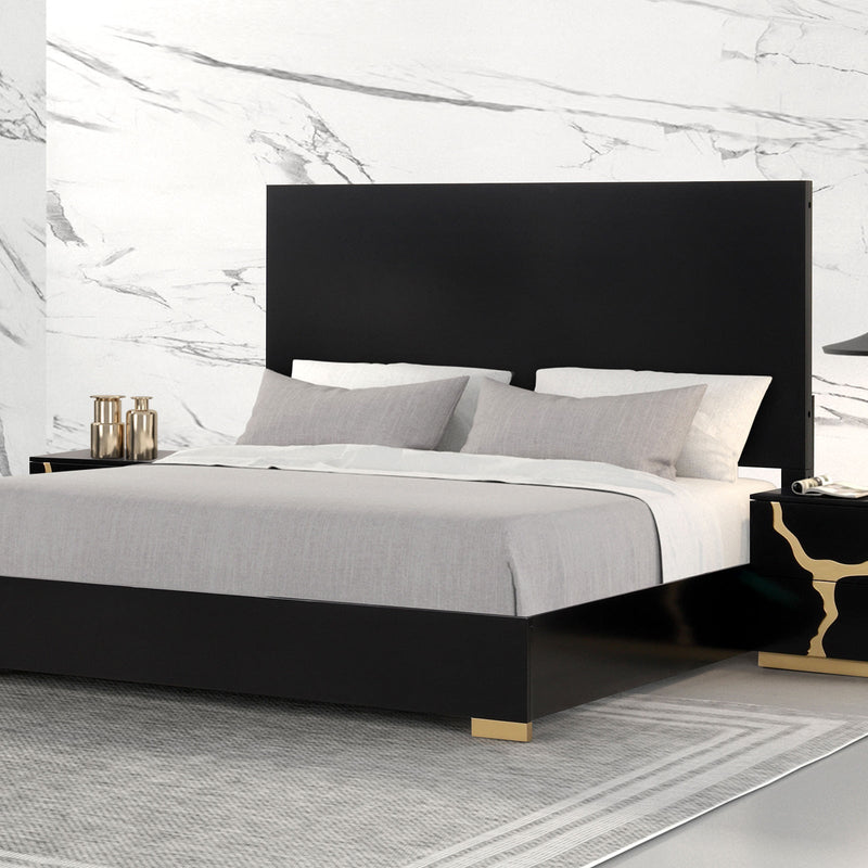 Goldsberg Black/Gold Queen 5 Piece Bedroom Set w/Chest
