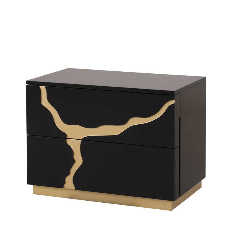 Goldsberg Black/Gold Queen 5 Piece Bedroom Set w/Chest