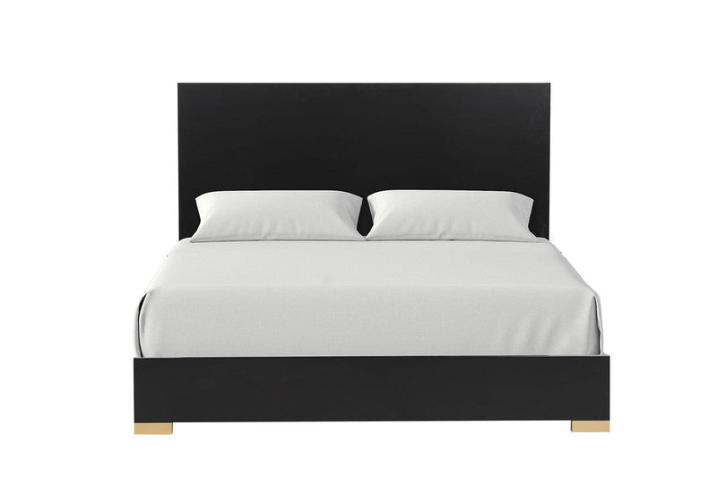 Goldsberg Black/Gold Queen Panel Bed