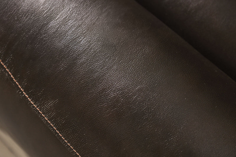 Gorgius Espresso Top Grain Leather Match Power Reclining Sofa & Loveseat
