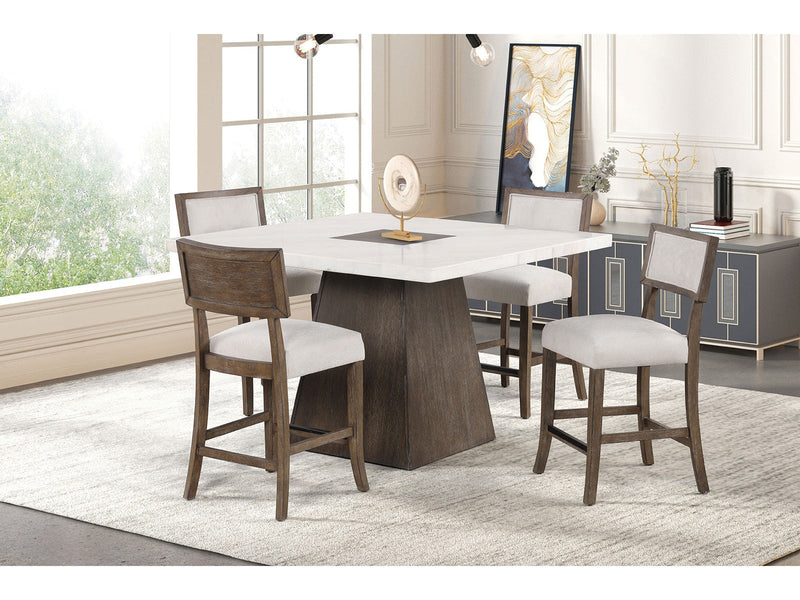 Grasten Dark Walnut 7 Piece Counter Height Set