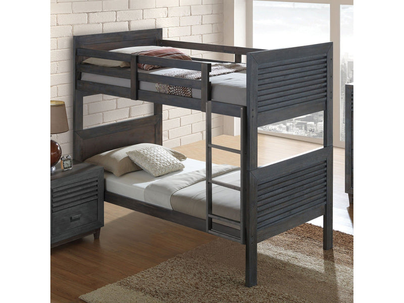 Griffin Charcoal Brown Twin Bed