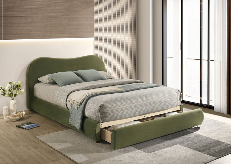 Grimsby Olive Green Queen Bed