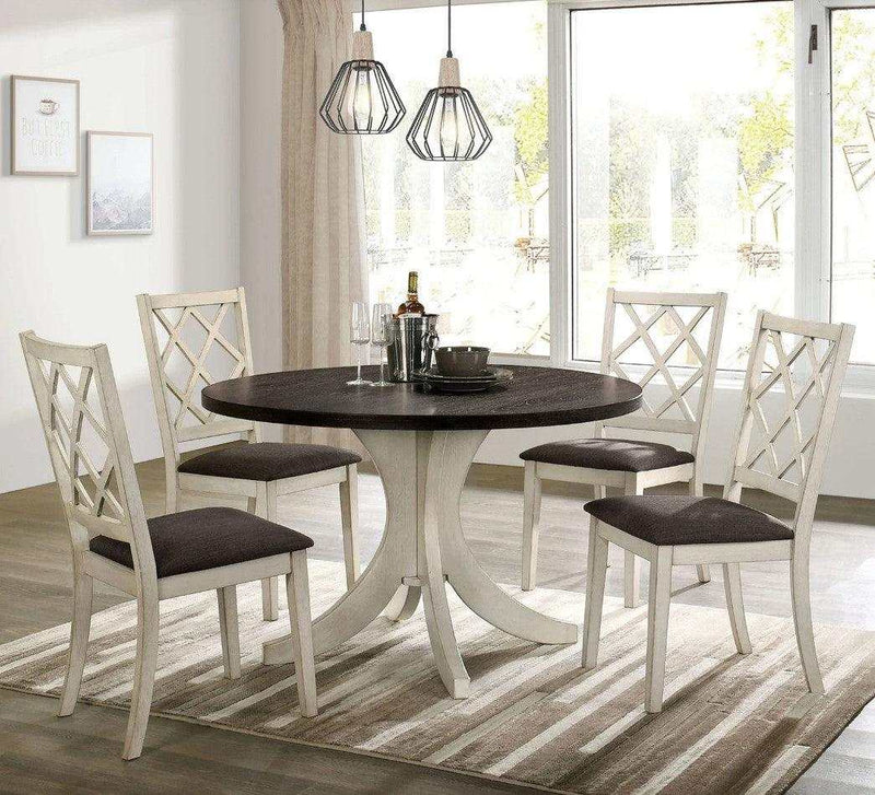 Haleigh Antique White & Gray Side Chair (Set of 2)