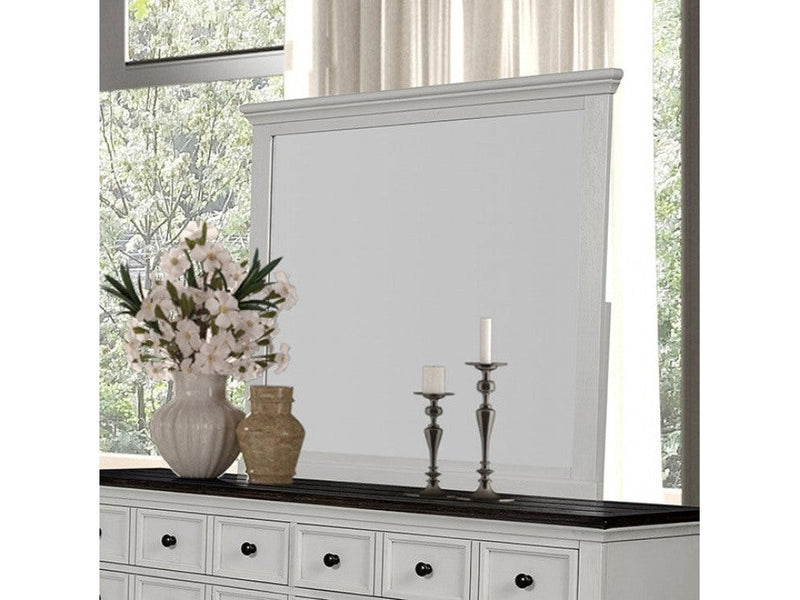 Hampstead White/Dark Brown Mirror